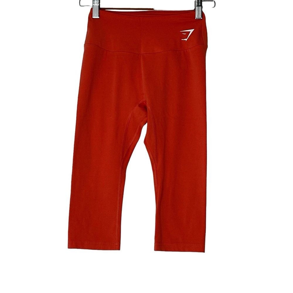 Gymshark Leggings Women's Small Orange Training High-Waisted Soft Gym‎ Athletic